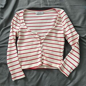 Striped Button Up Croptop